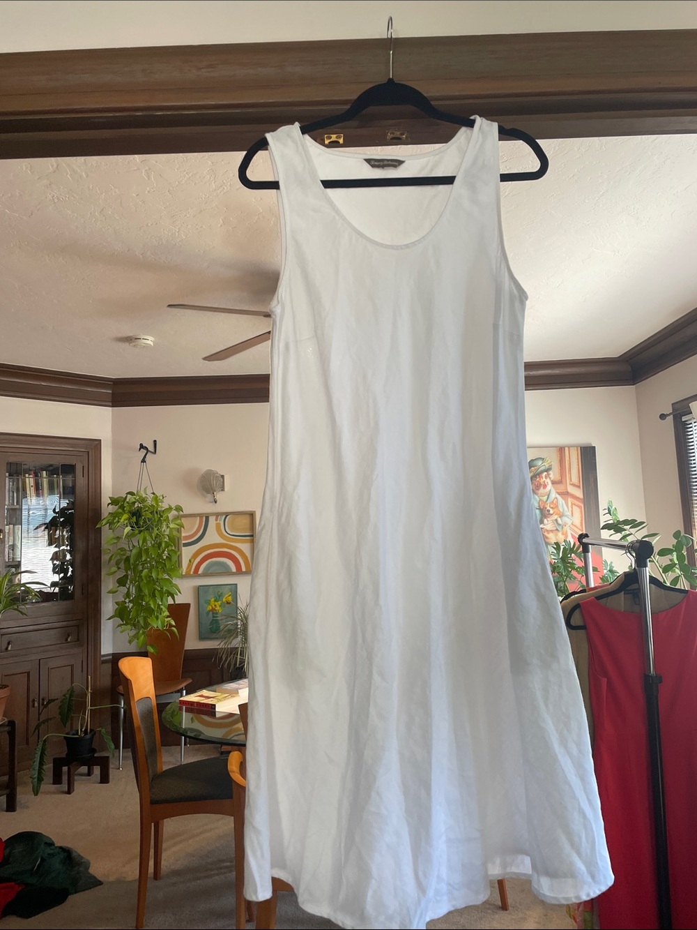 Tommy Bahama White Sleeveless Linen Dress - Classic Summer Staple